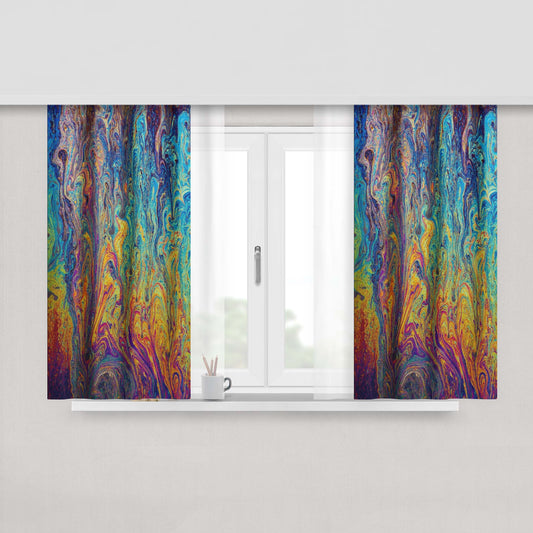 Abalone Shell Art Fabric Window Curtains