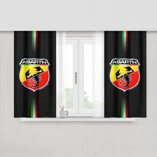 Abarth Logo Fabric Window Curtains