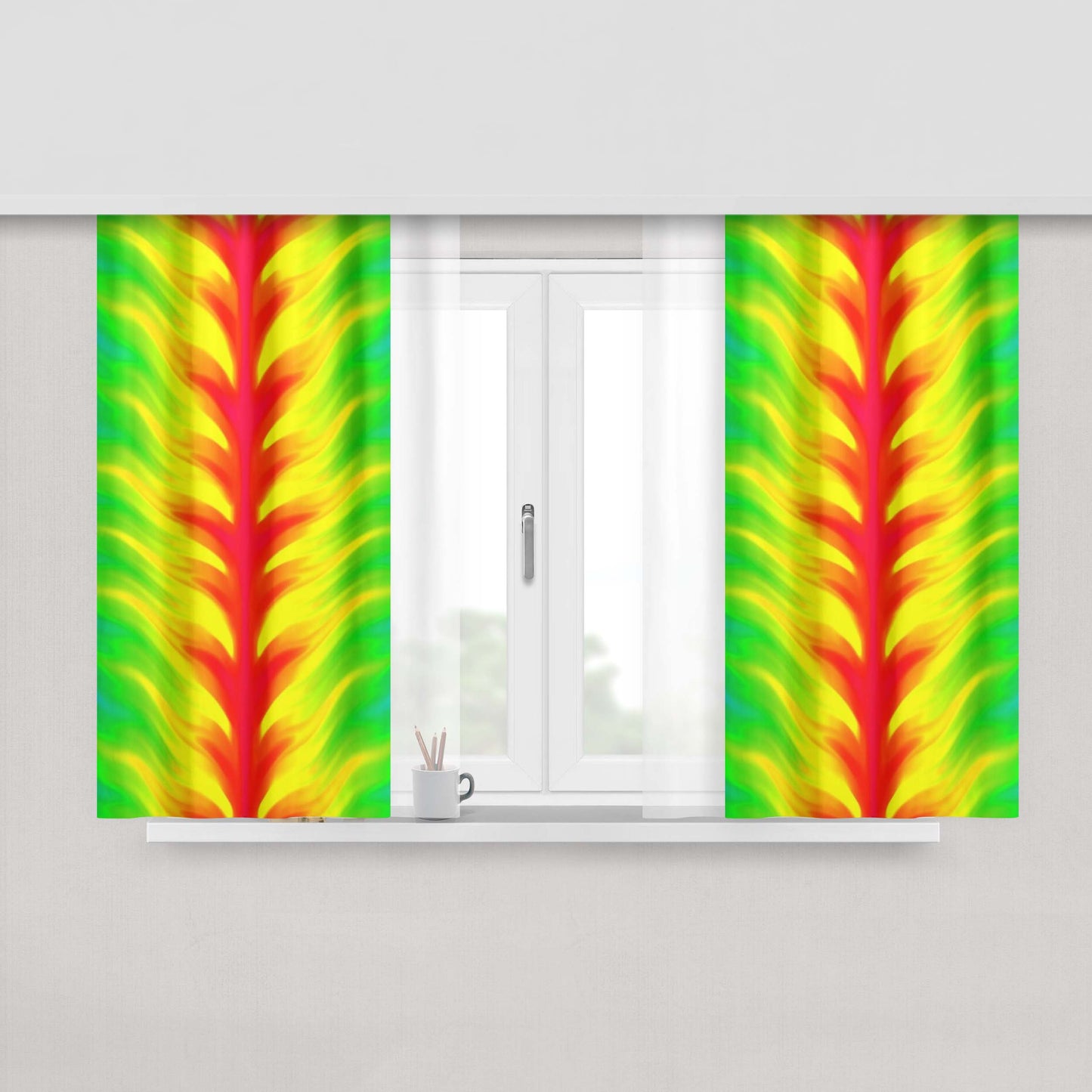 Abc Australia Logo White Fabric Window Curtains