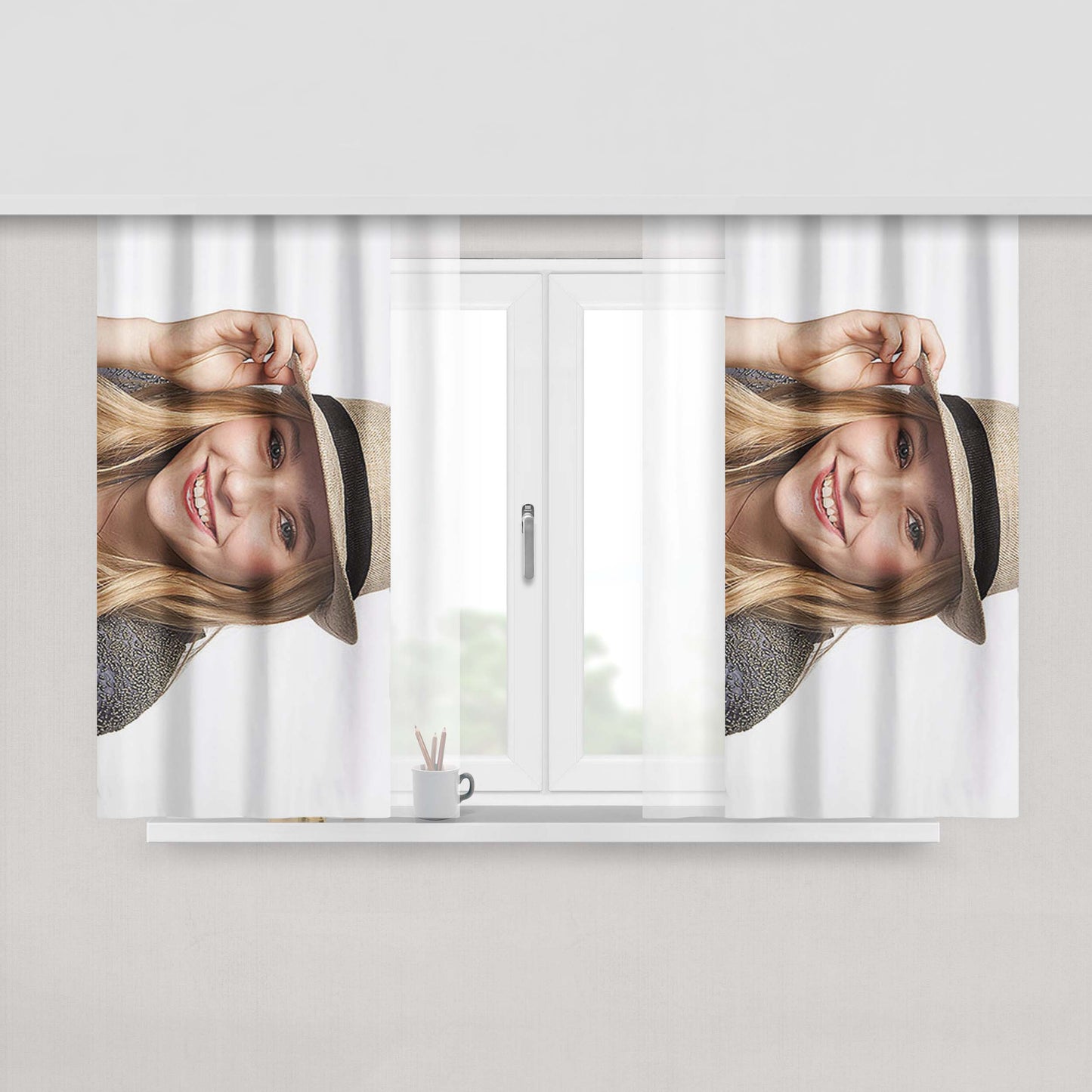 Abigail Breslin Animal Print Fabric Window Curtains