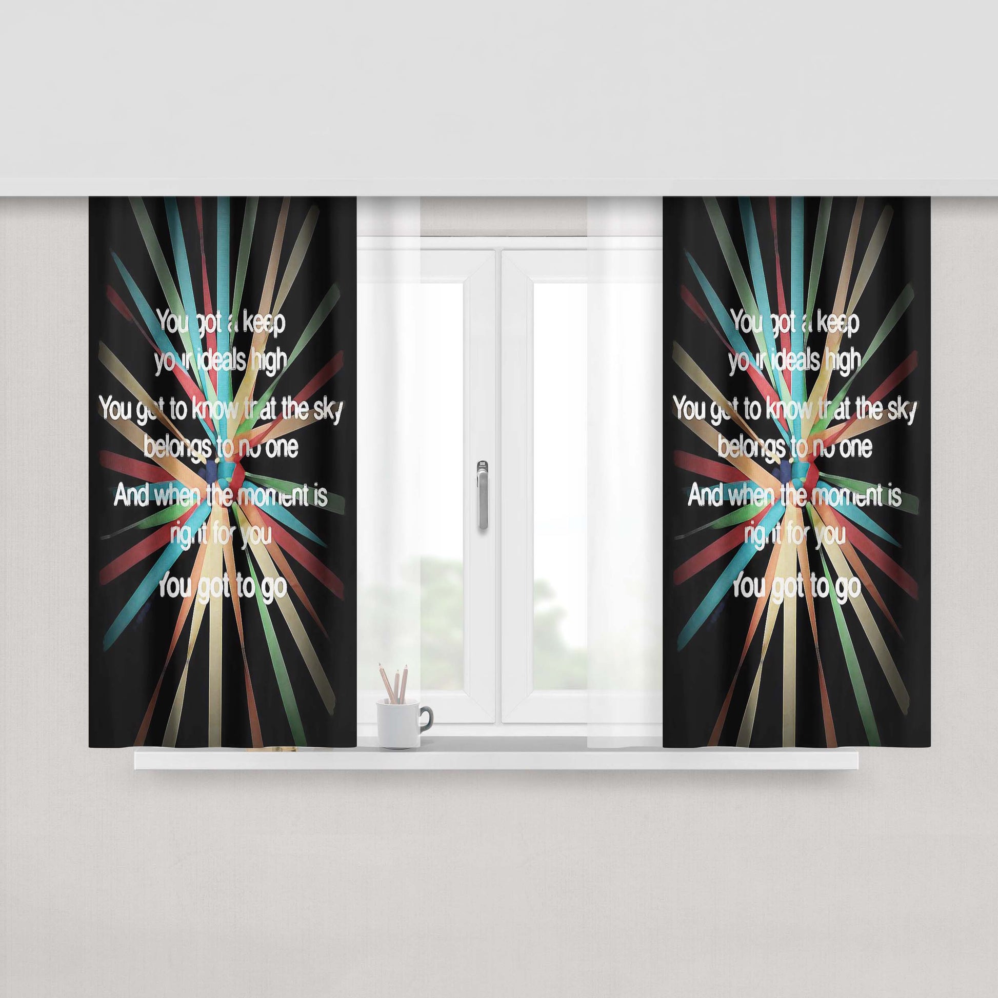 Above And Beyond 4 Fabric Window Curtains