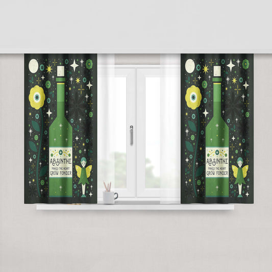 Absence Makes The Heart Grow Fonder Fabric Window Curtains