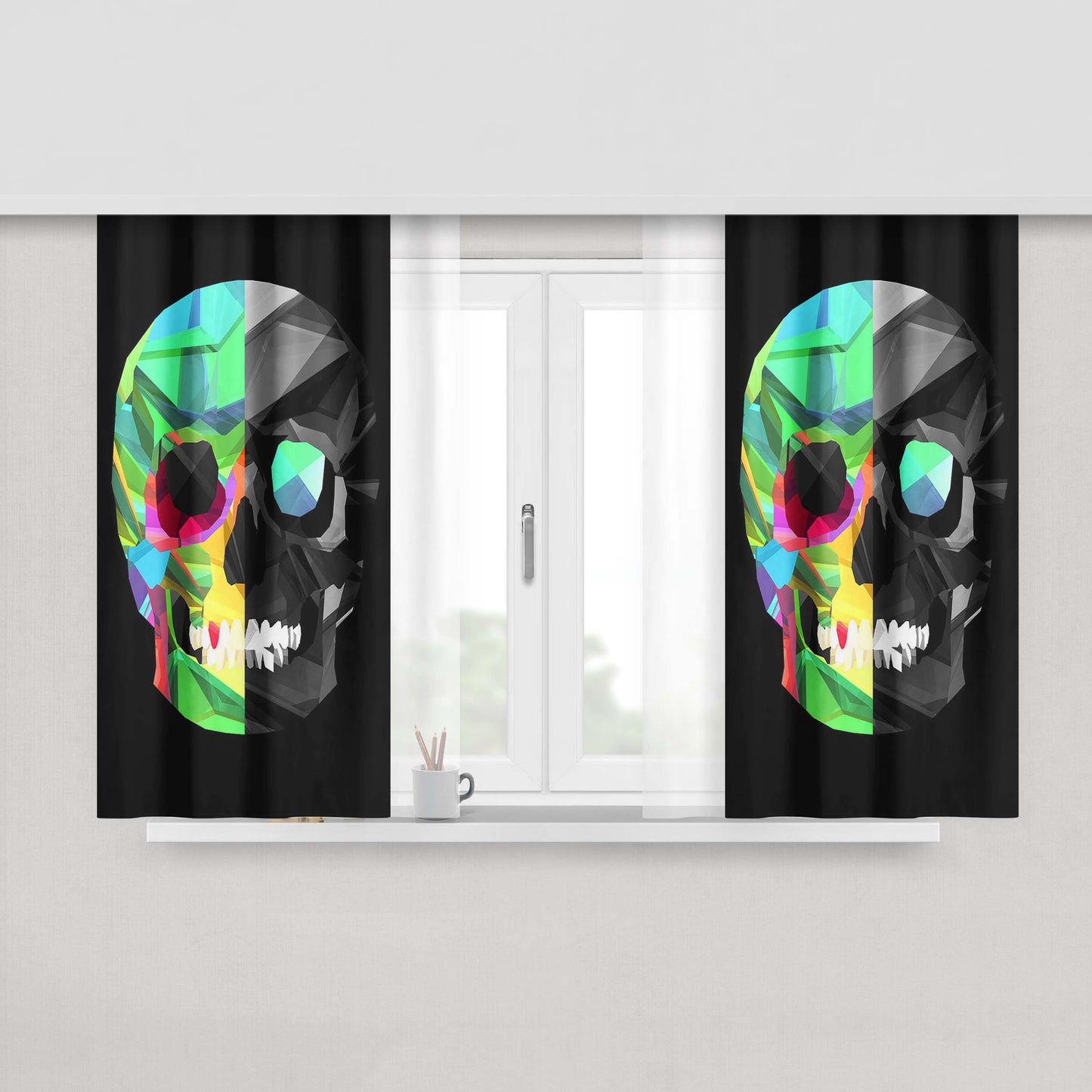 Abstrack Hipster Fabric Window Curtains