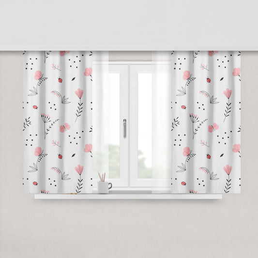 Abstract Flamingo Pattern Lilly Pulitzer Fabric Window Curtains