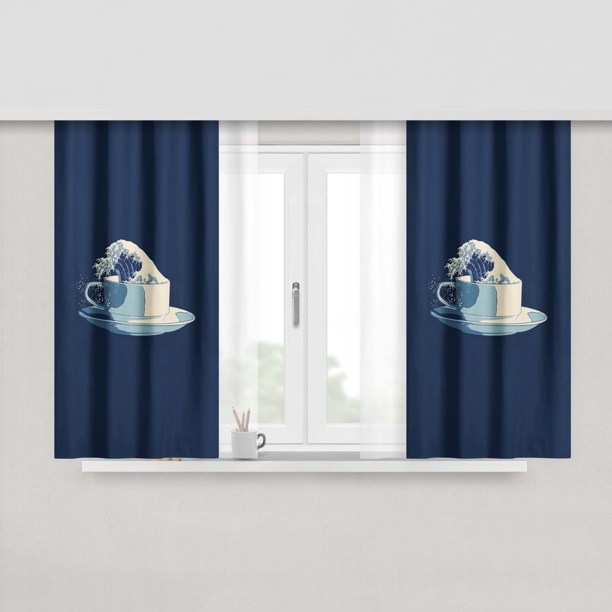 Abstract Liquid Inspired You Are Got This Fabric Window Curtains