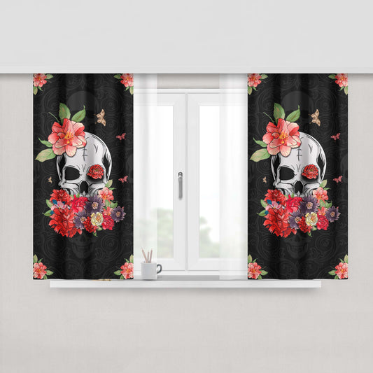 Abstract Shape Colorful Purple Fabric Window Curtains