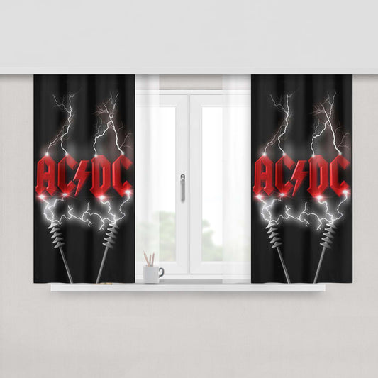 Ac Dc1973 Fabric Window Curtains