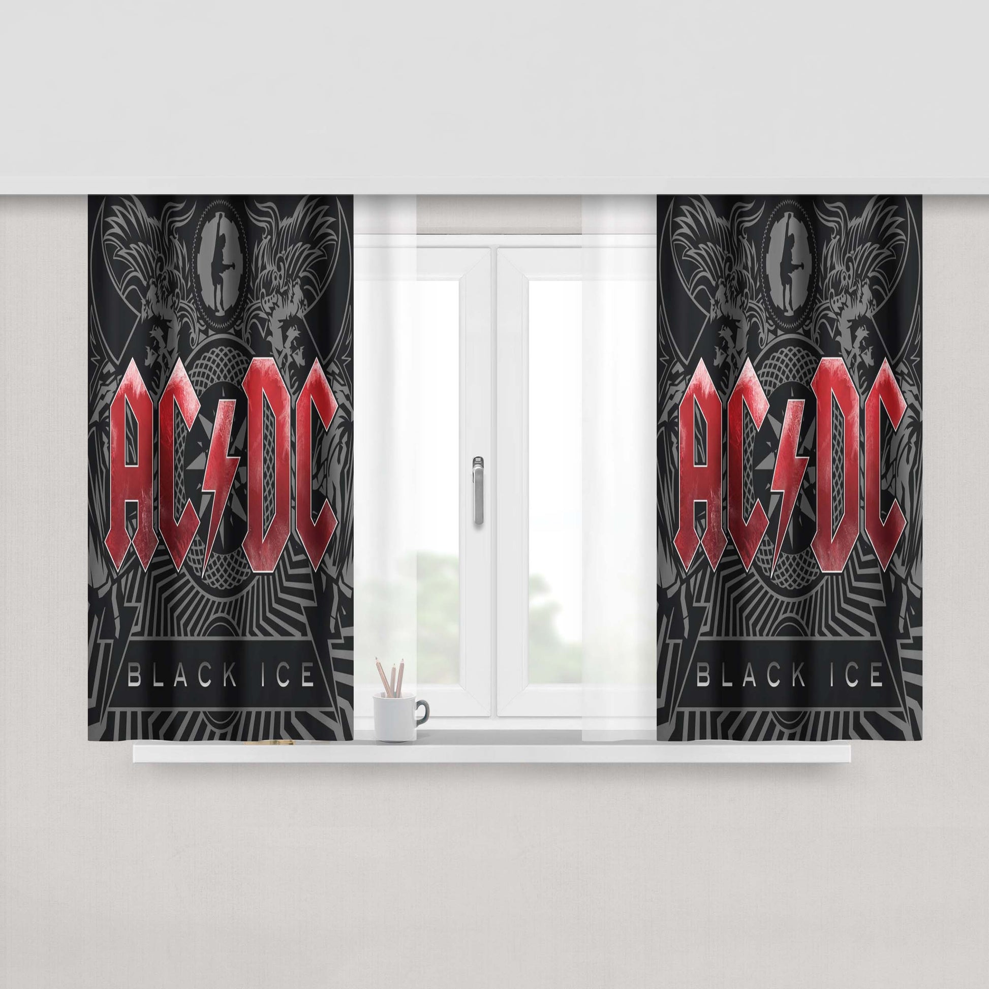 Acdc Art Fabric Window Curtains