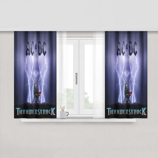 Acdc Gold Fabric Window Curtains