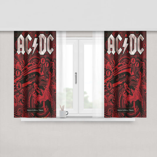 Acdc Rain Fabric Window Curtains