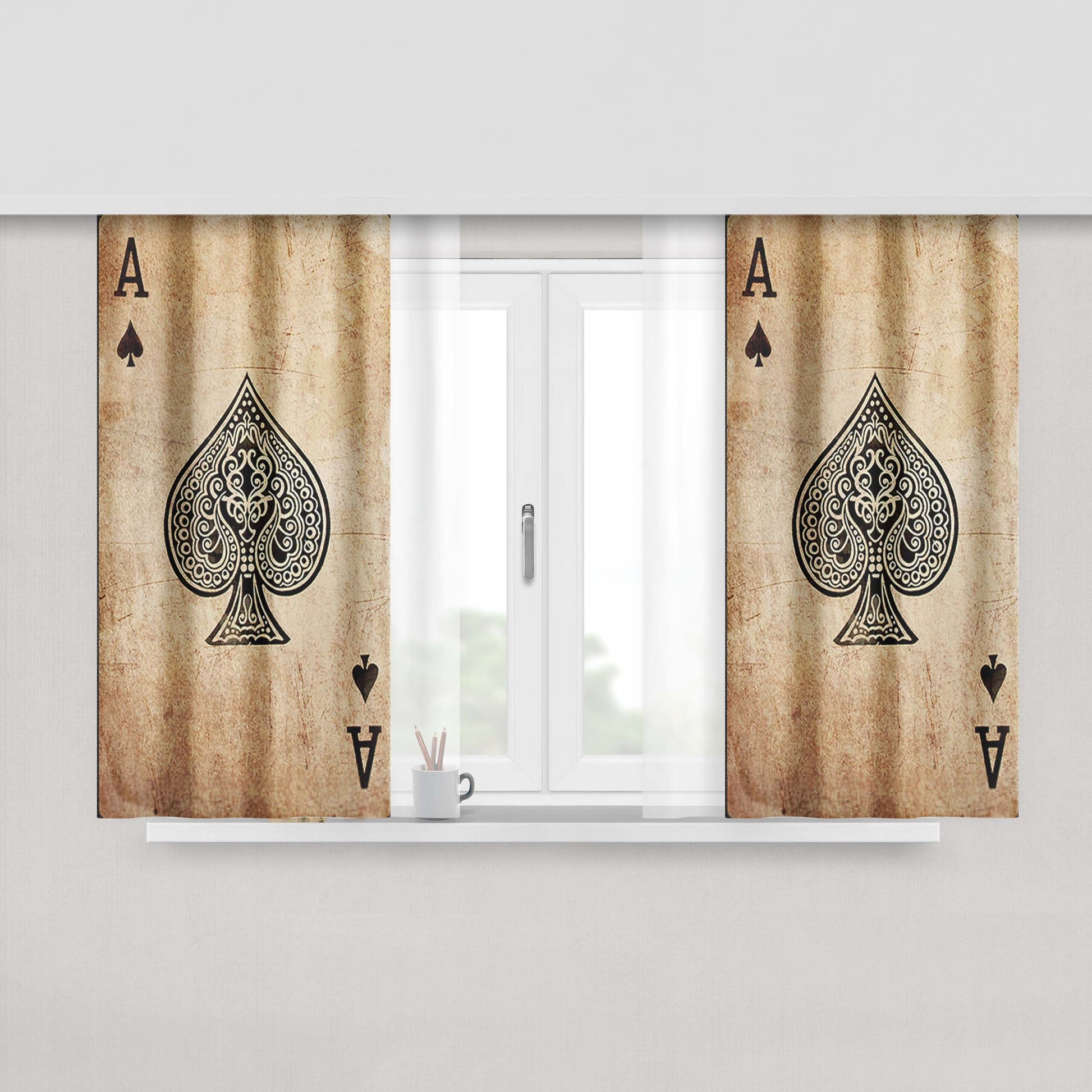 Ace Frehley Kiss Fabric Window Curtains