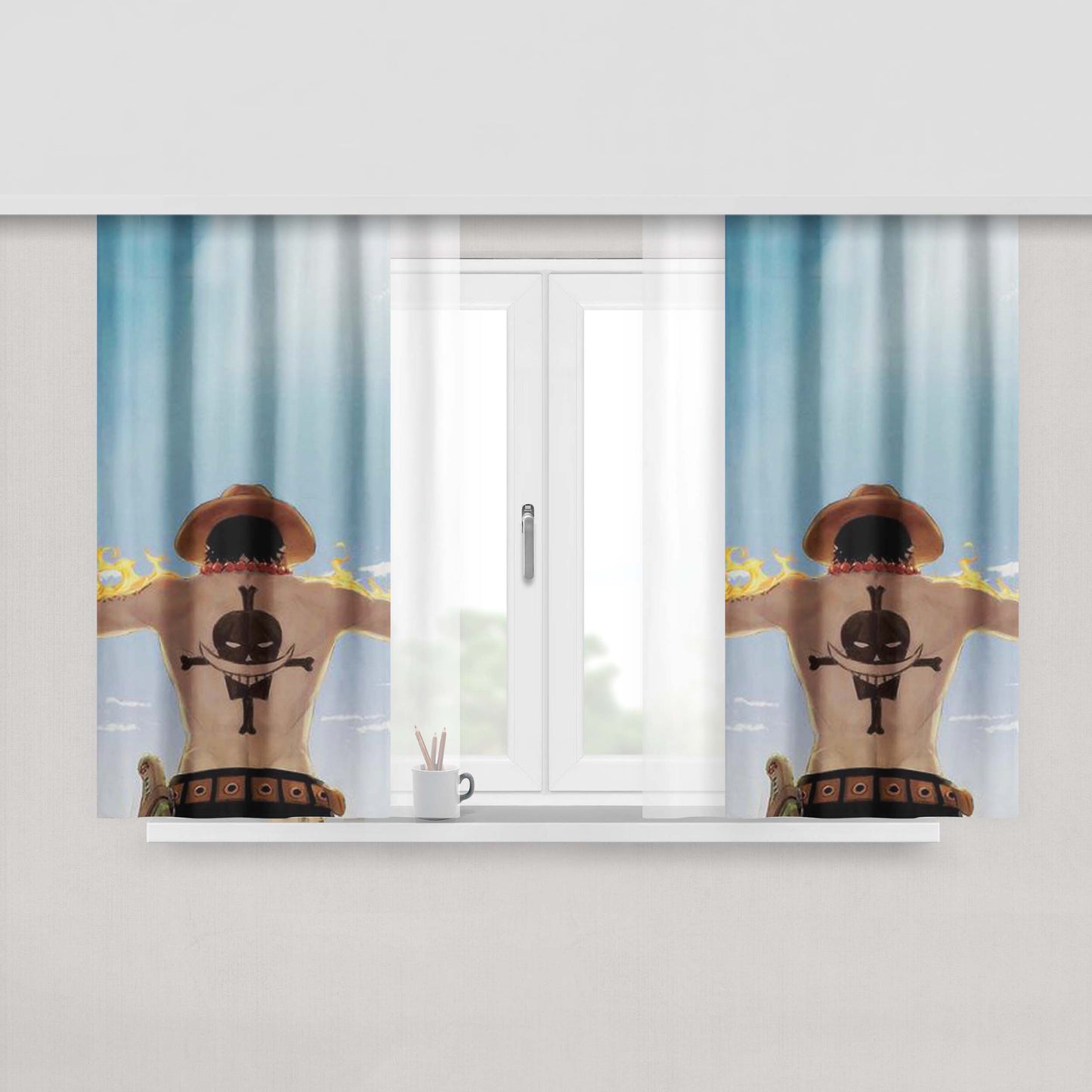 Ace Of Spades Fabric Window Curtains