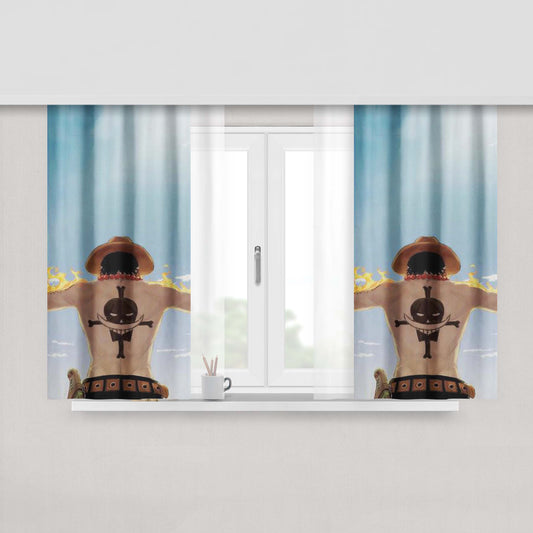 Ace Of Spades Fabric Window Curtains