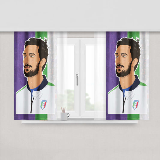 Ace Shirohige Tatto Fabric Window Curtains