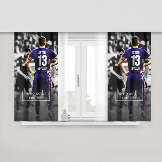 Acf Fiorentina Davide Astori Artwork Fabric Window Curtains