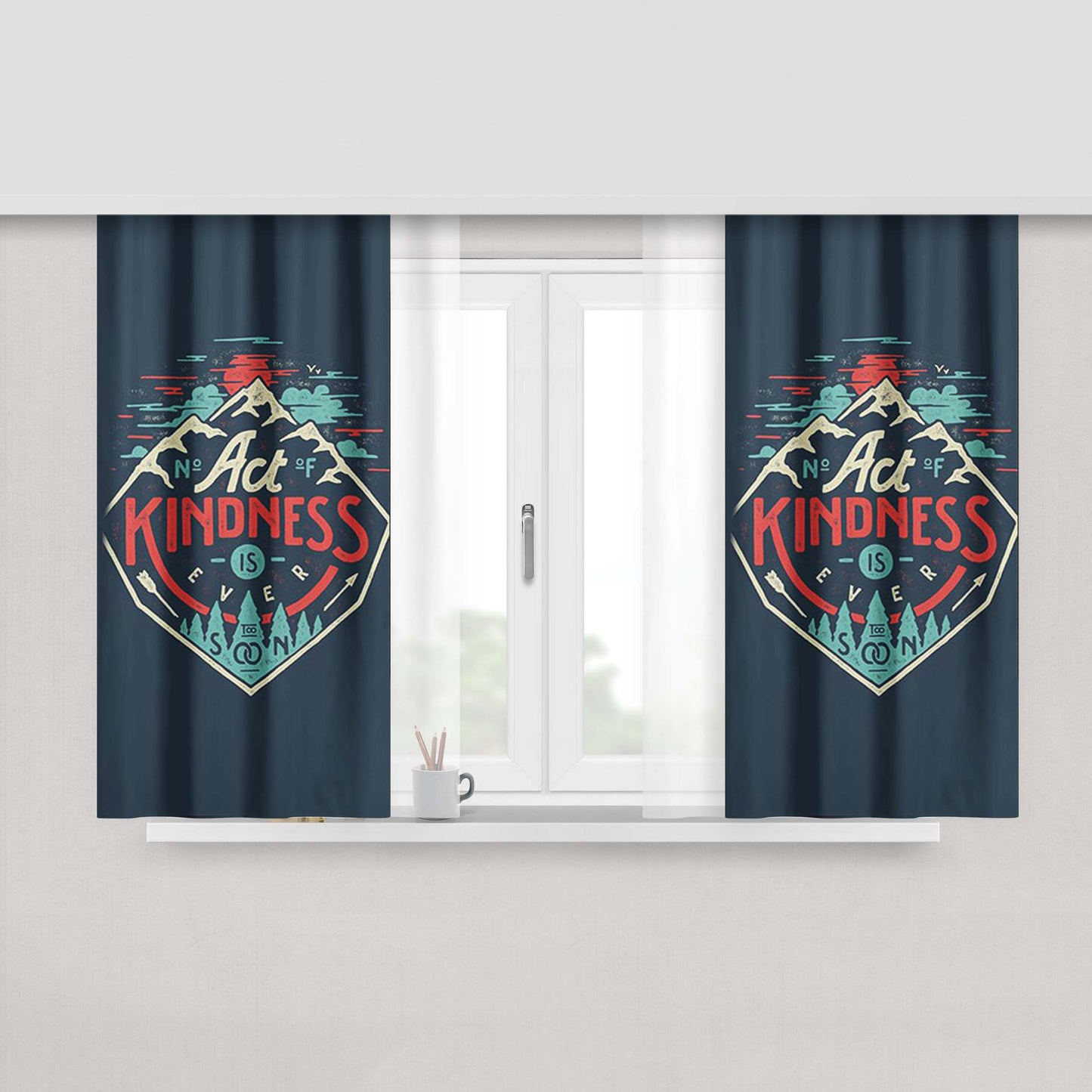 Acoustic Guitar Fabric Window Curtains