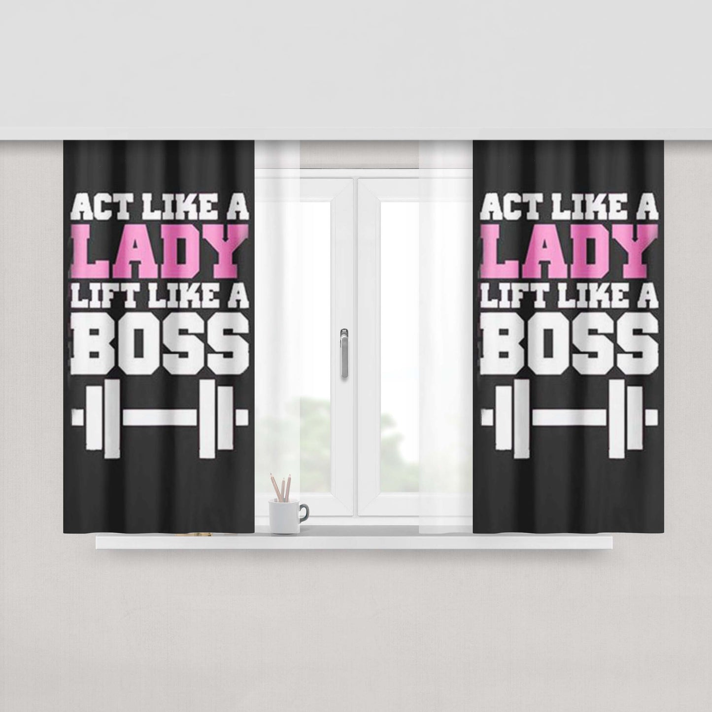 Act Kindness Fabric Window Curtains