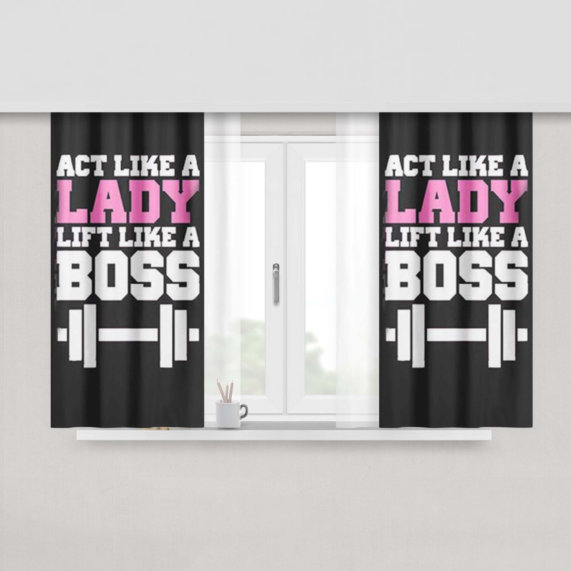 Act Kindness Fabric Window Curtains