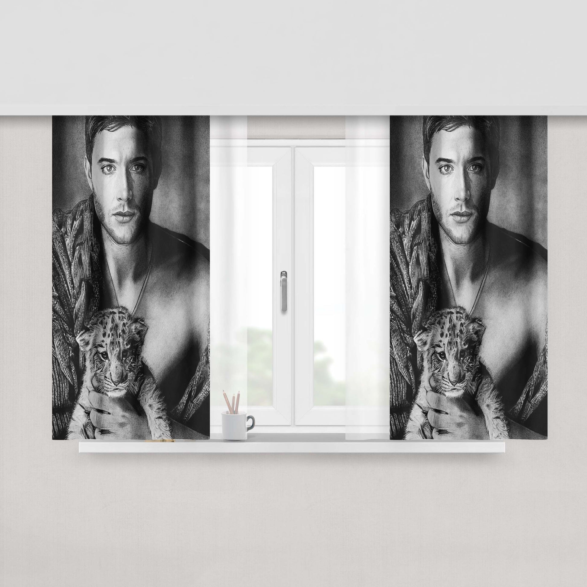 Action Packed Pow Comic Stickerbomb Fabric Window Curtains