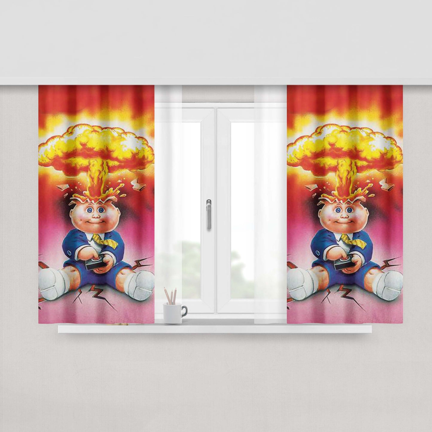 Adam Bomb The Hundreds Bomb Mickey Mouse Fabric Window Curtains