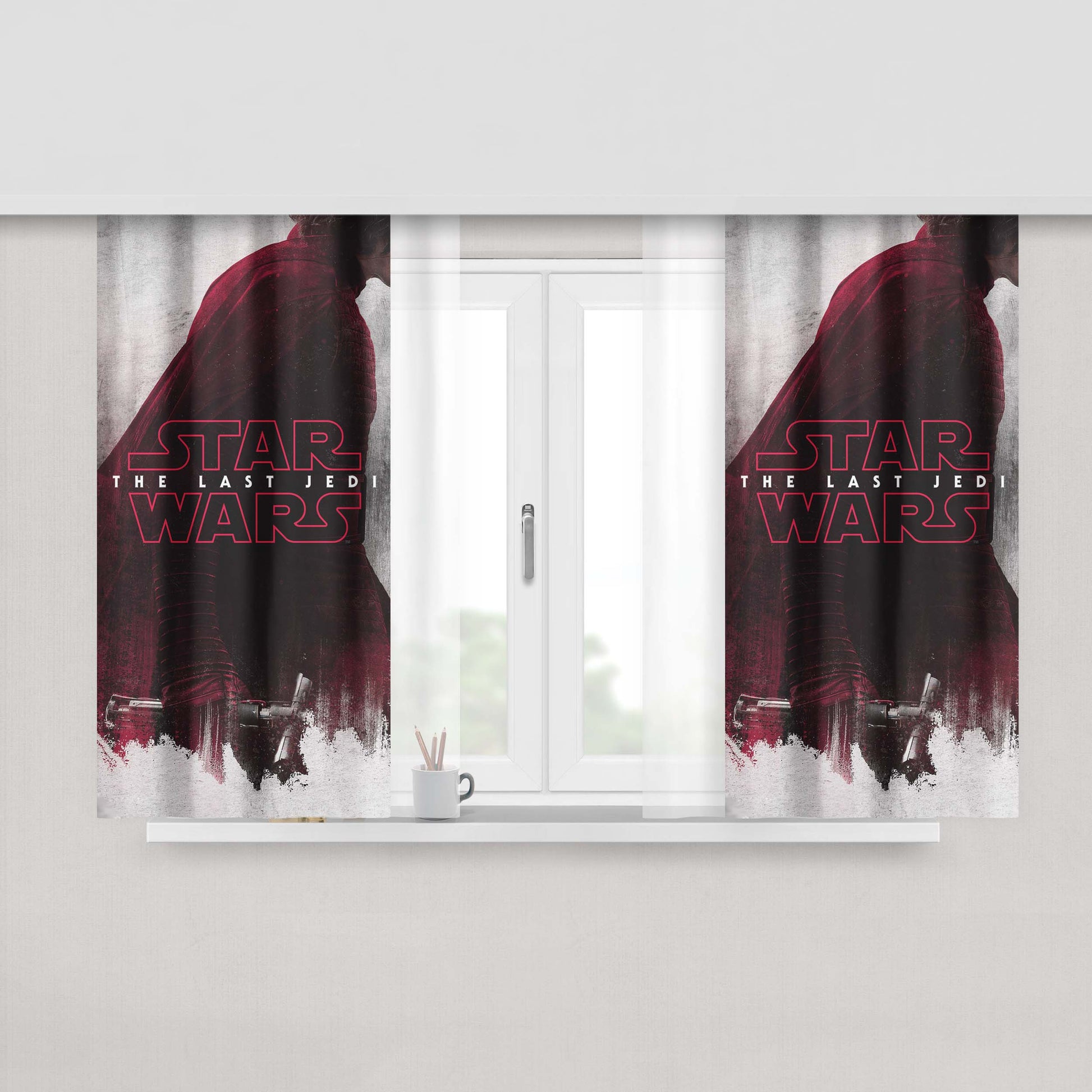 Adam Driver Kylo Ren Star Wars Fabric Window Curtains
