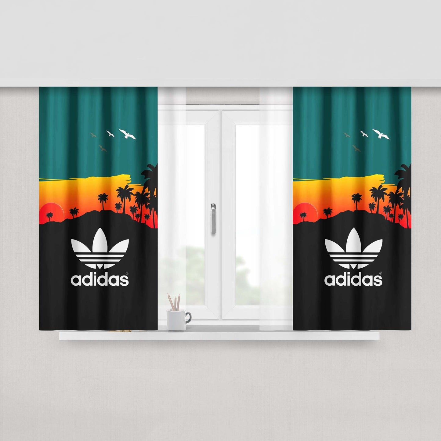 Adidas 3D Art Fabric Window Curtains