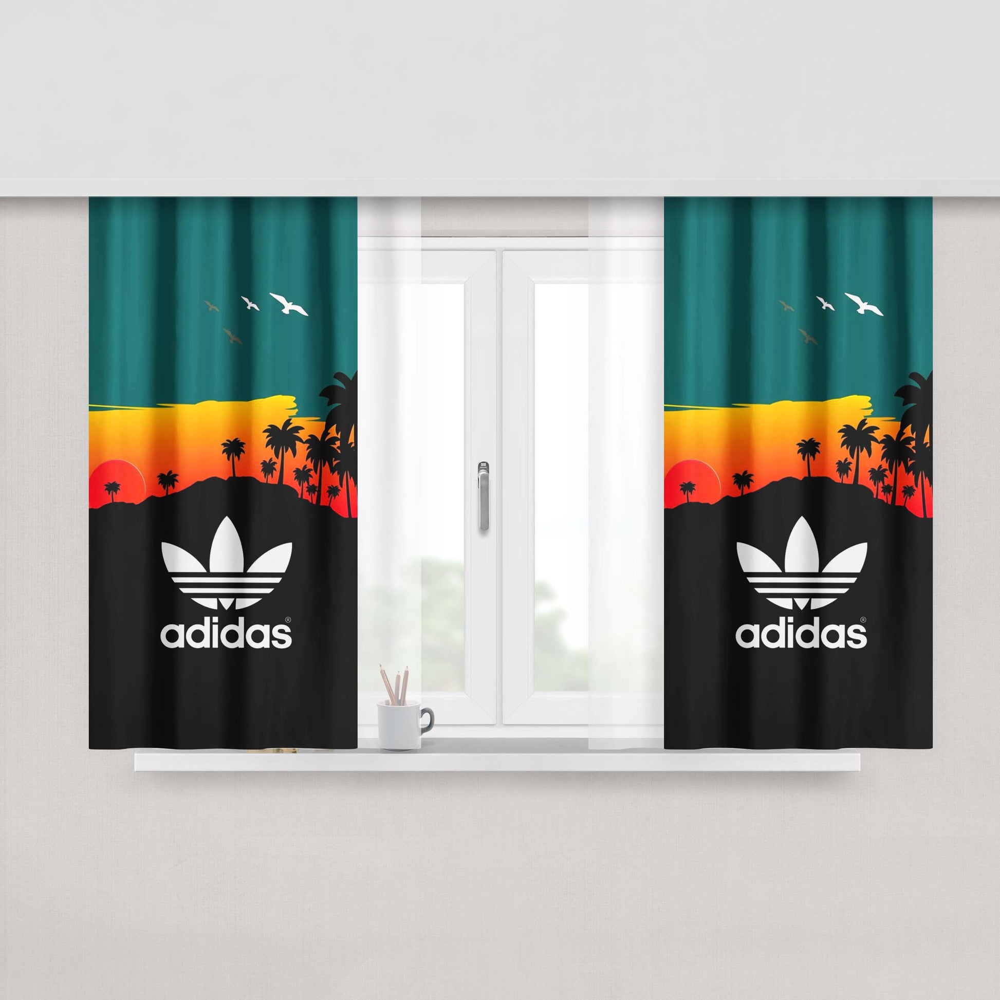 Adidas 3D Art Fabric Window Curtains
