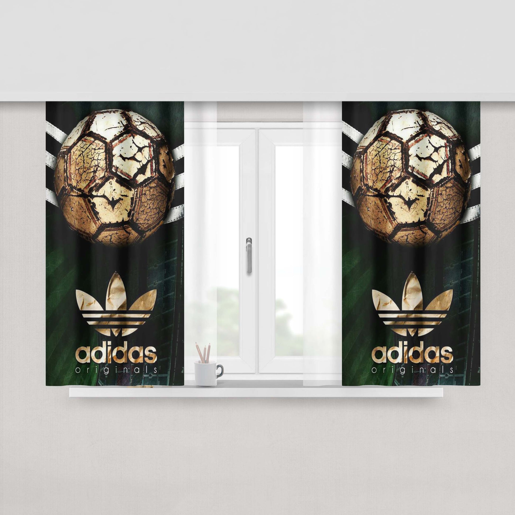 Adidas Flower Fabric Window Curtains