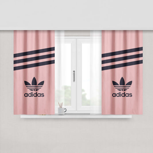 Adidas Mobile Wallpaper White Fabric Window Curtains