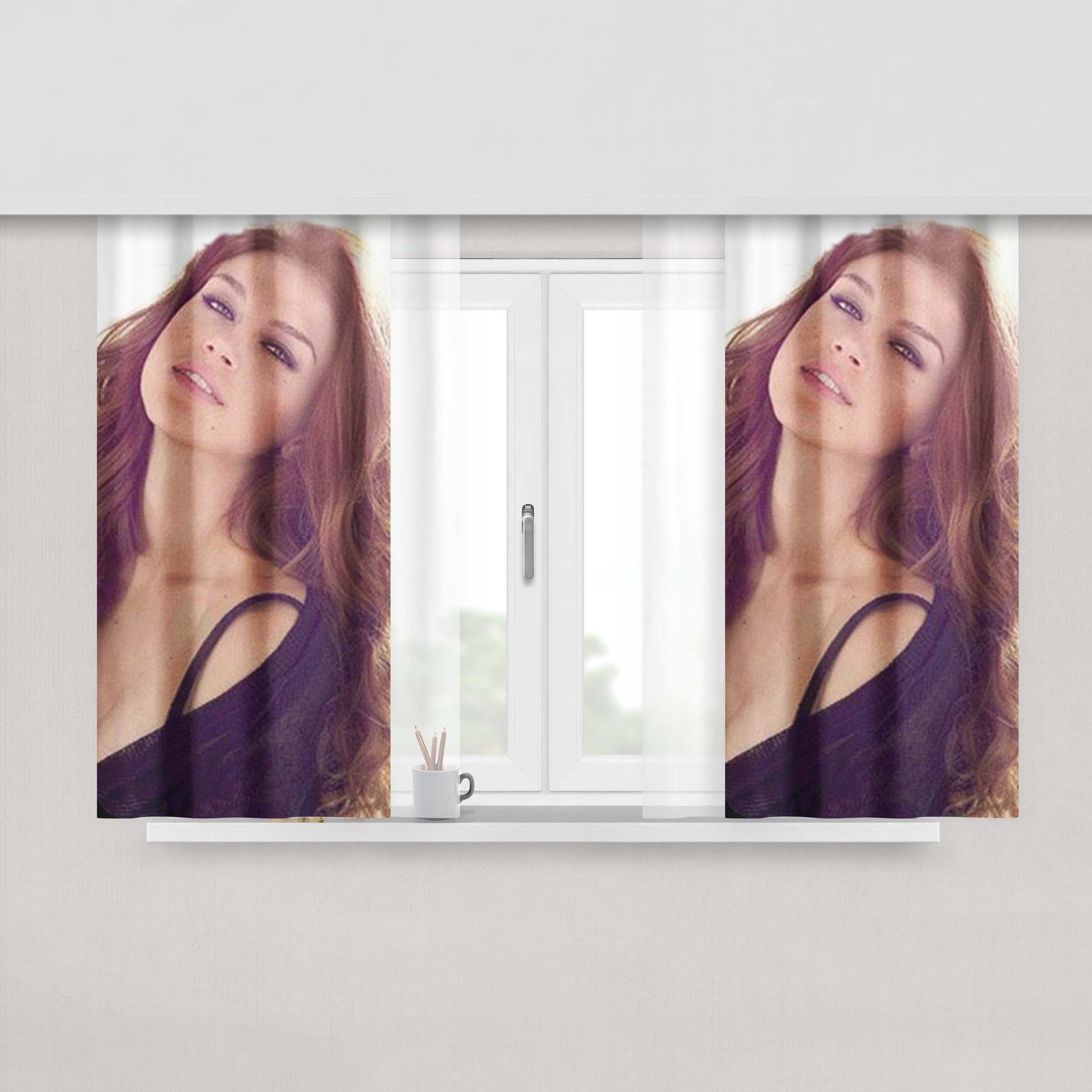 Adrianne Palicki Style Fabric Window Curtains