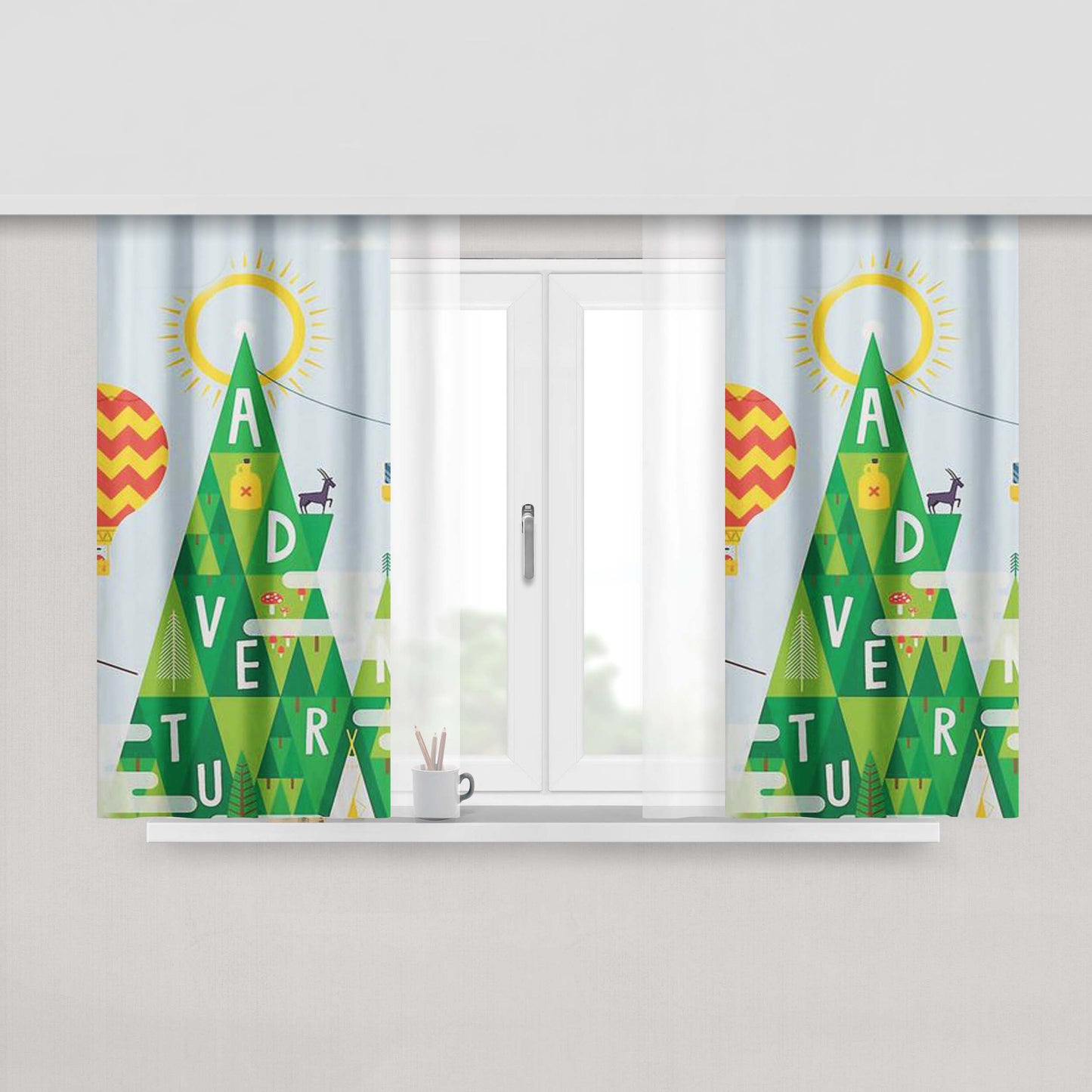 Adventure Is Still Out There Fabric Window Curtains