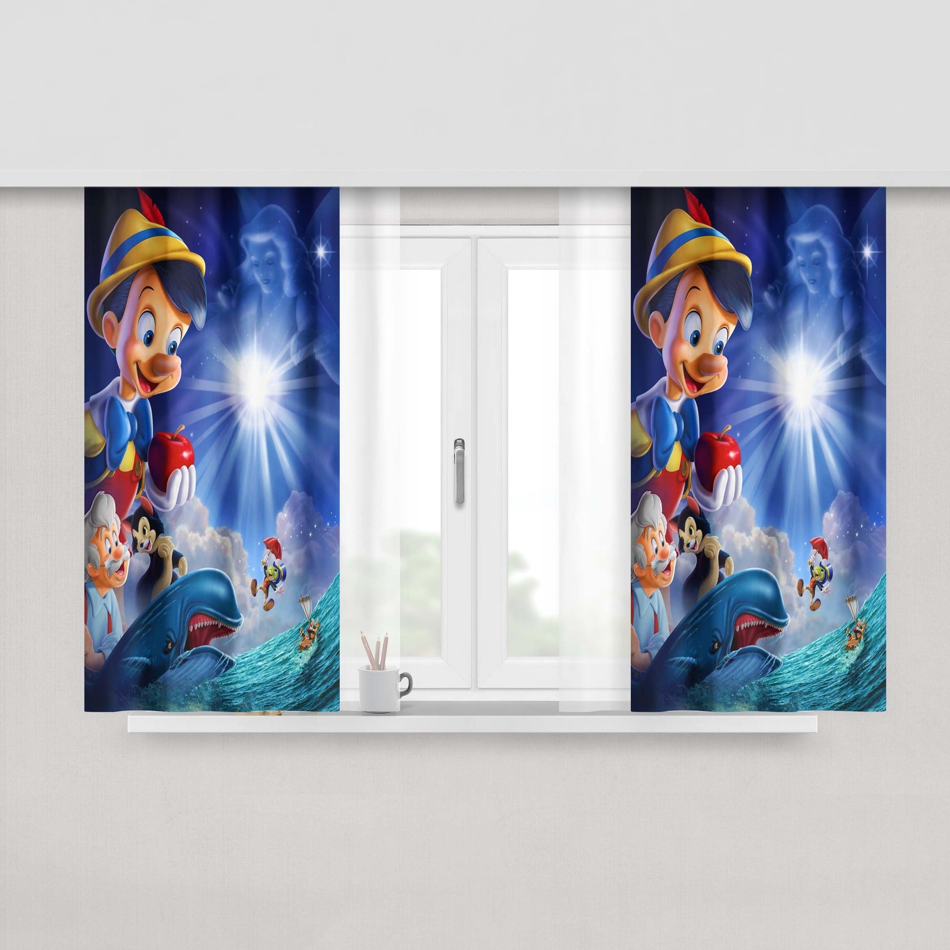 Adventure Nightmare Fabric Window Curtains