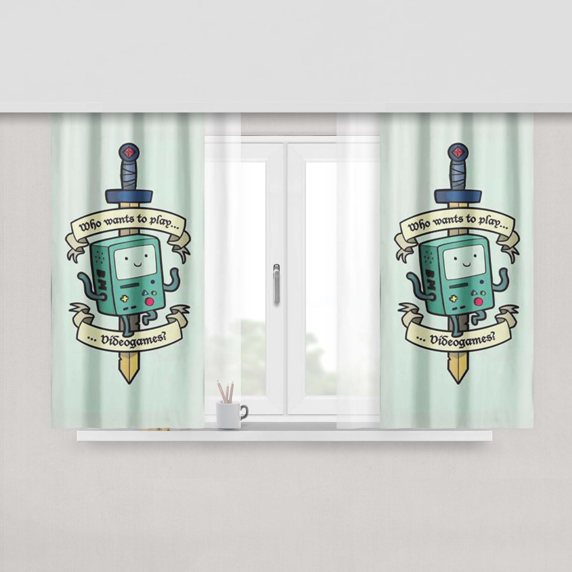 Adventure Time 3 Fabric Window Curtains