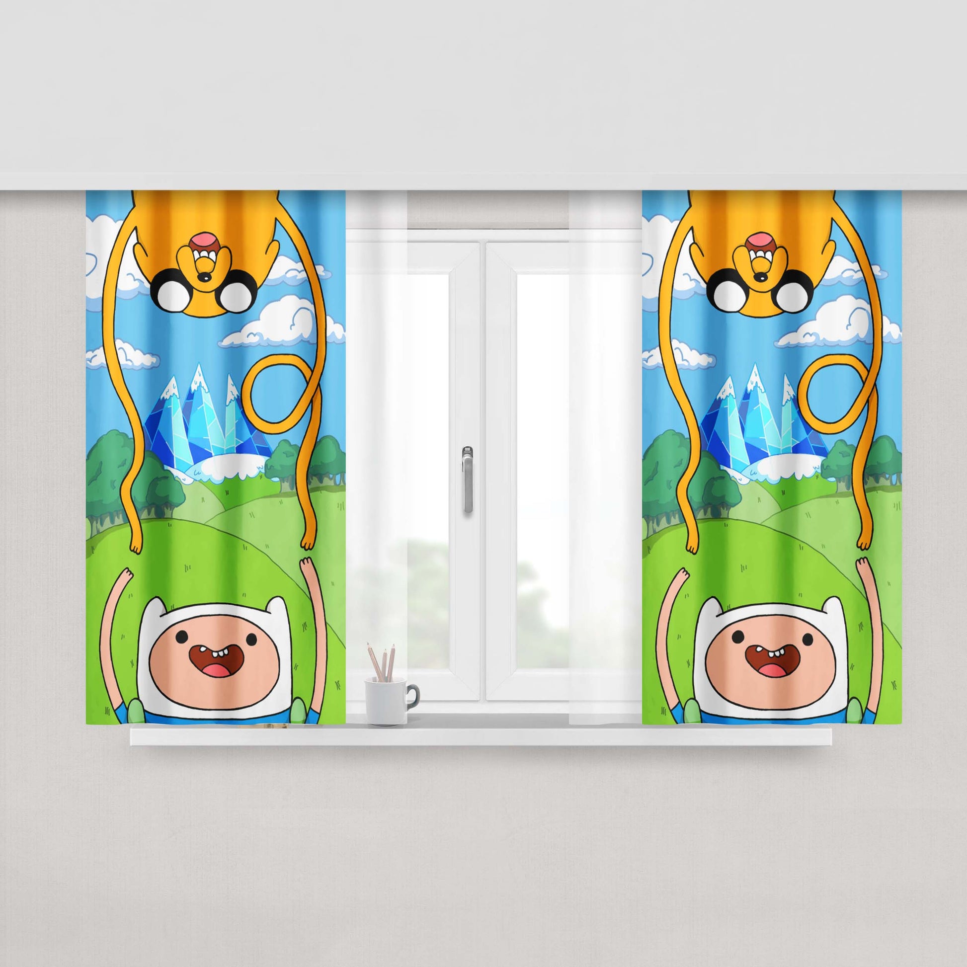 Adventure Time 5 Fabric Window Curtains