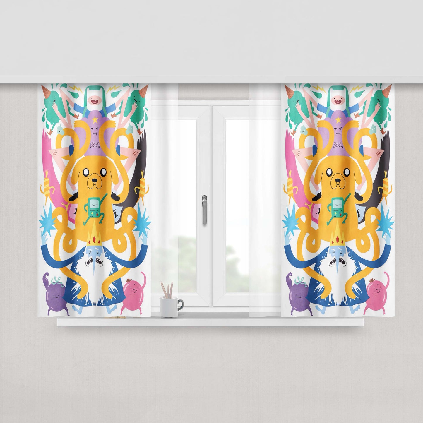 Adventure Time 6 Fabric Window Curtains