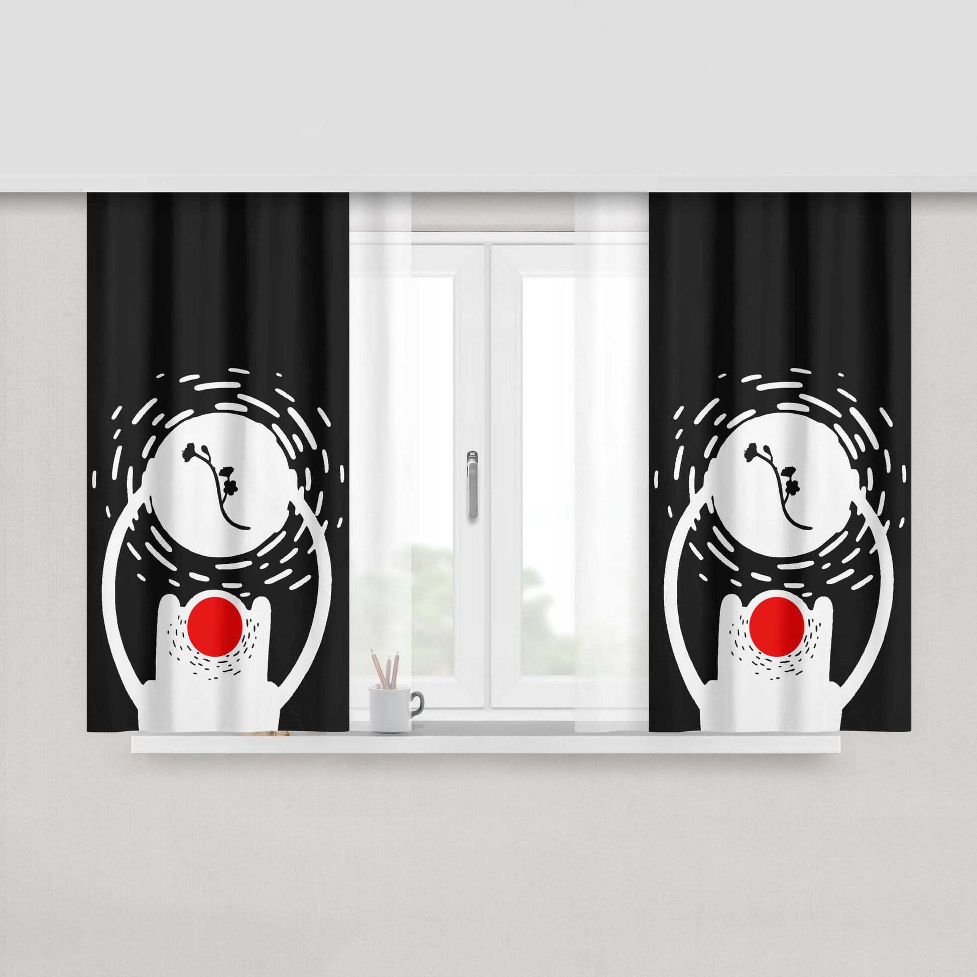 Adventure Time Anime Version Fabric Window Curtains