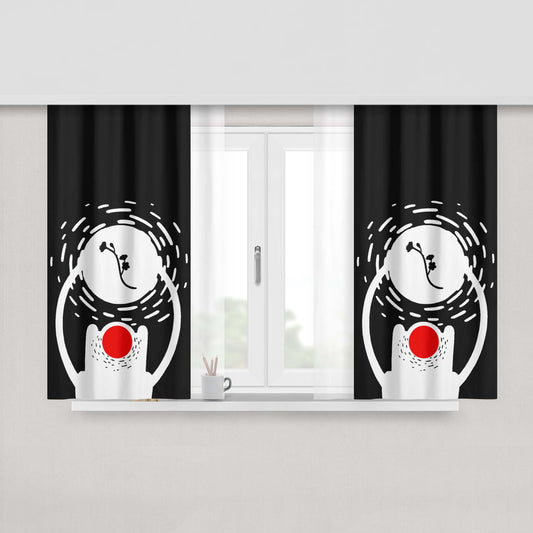 Adventure Time Anime Version Fabric Window Curtains