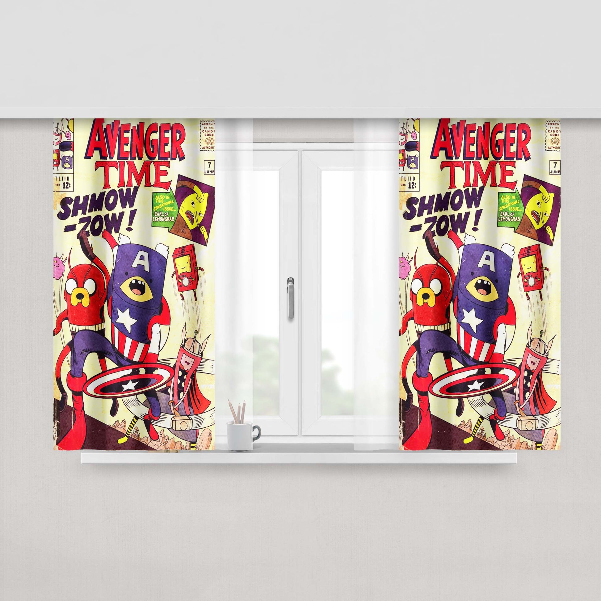 Adventure Time Art Fabric Window Curtains