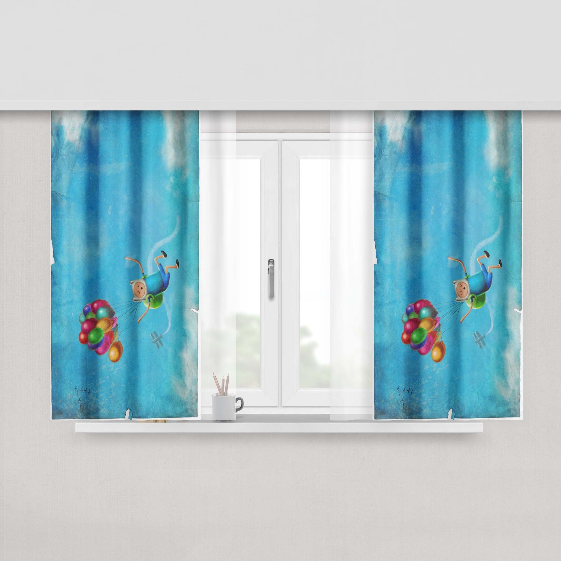 Adventure Time Bad Fabric Window Curtains