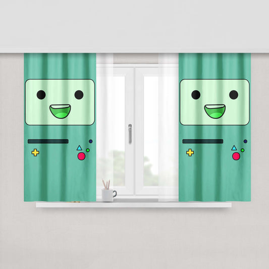 Adventure Time Beemo Advanture Wallpaper Fabric Window Curtains