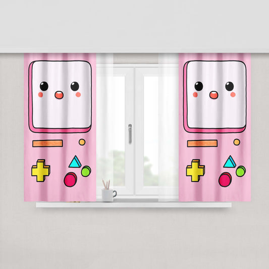 Adventure Time Bmo Minimalist Color Fabric Window Curtains