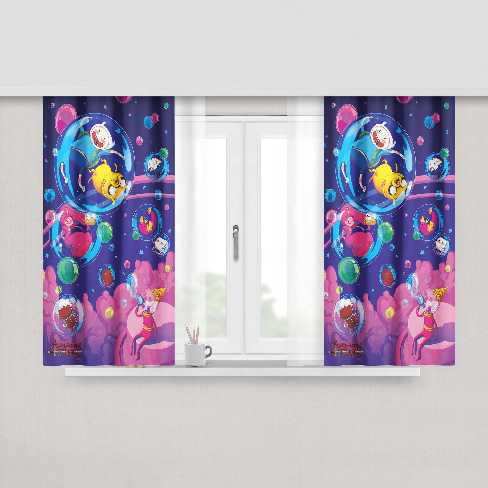 Adventure Time Bmo Fabric Window Curtains