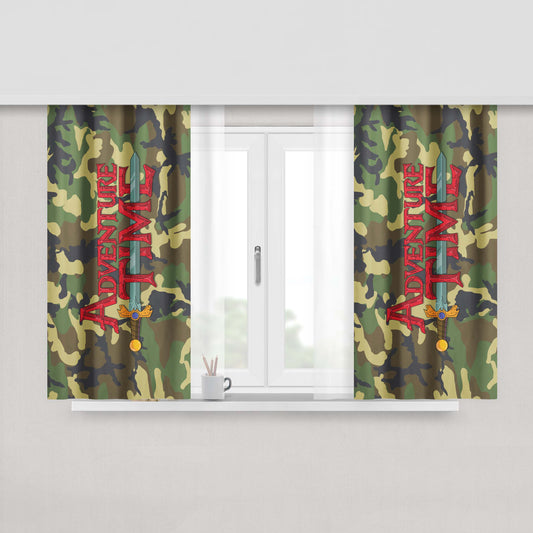 Adventure Time Camou Fabric Window Curtains