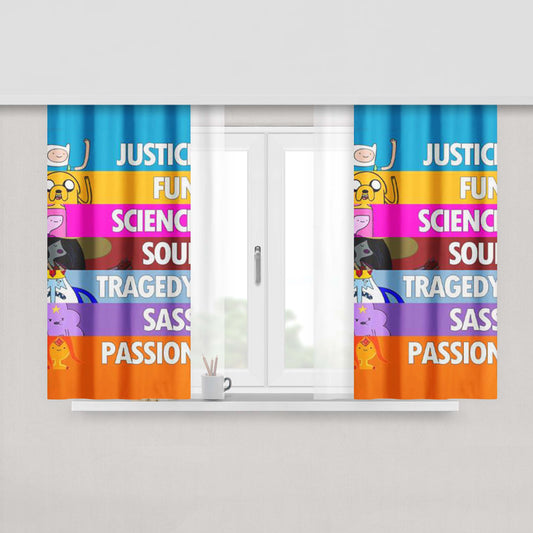 Adventure Time Card Wars Fabric Window Curtains