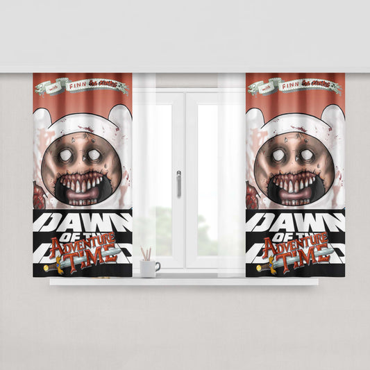 Adventure Time Characters Sticker Bombing Fabric Window Curtains