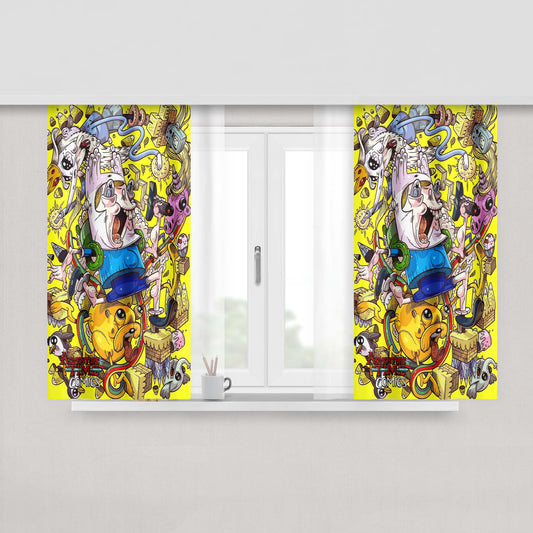 Adventure Time Comic Fabric Window Curtains
