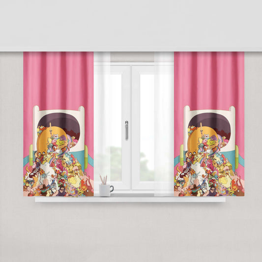 Adventure Time Comics Doodle Fabric Window Curtains