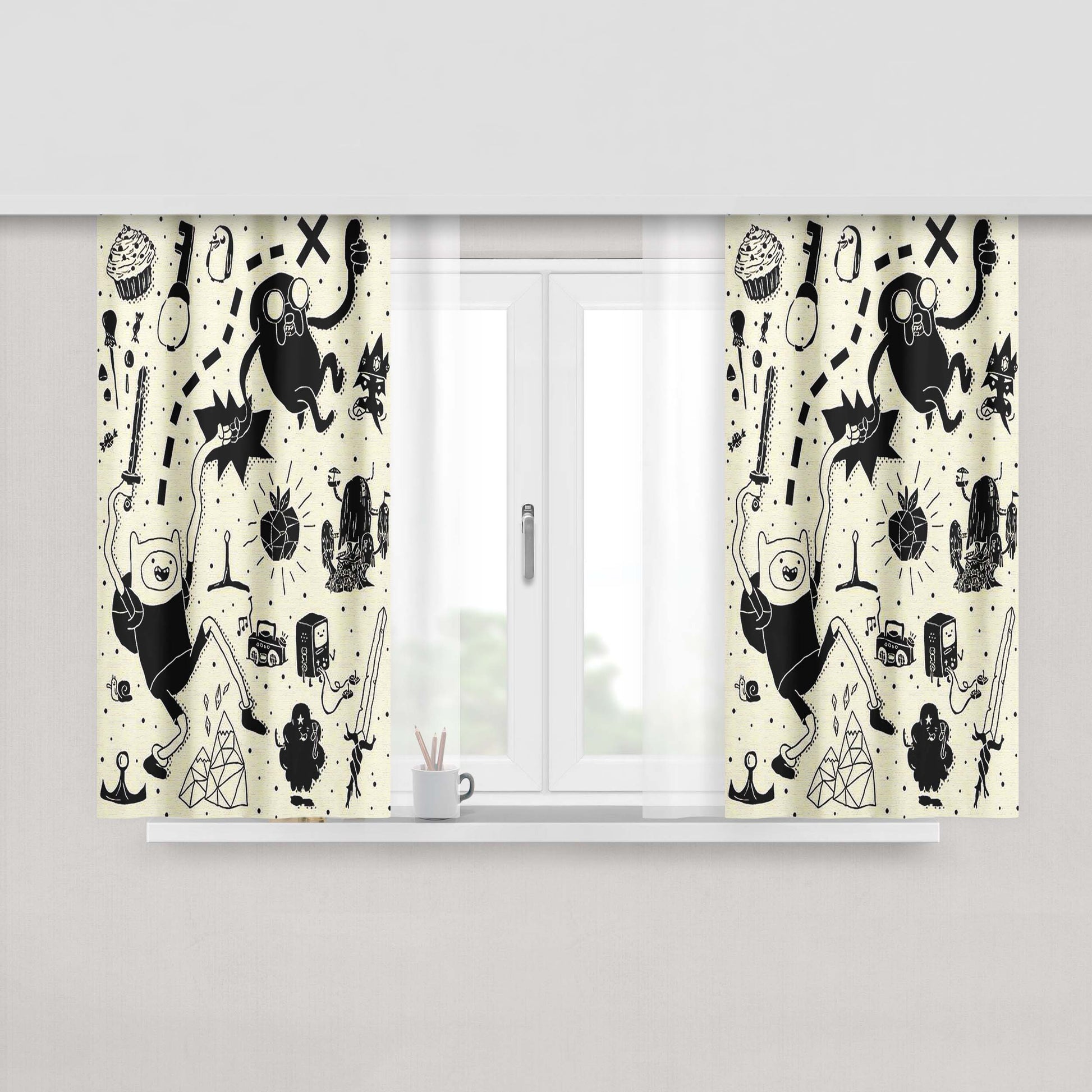Adventure Time Comics Fabric Window Curtains