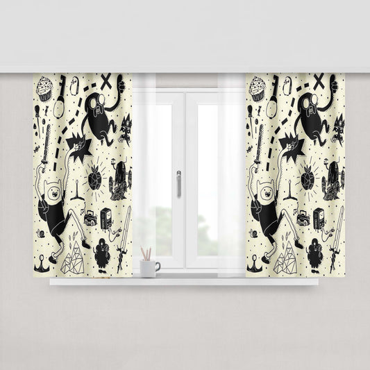 Adventure Time Comics Fabric Window Curtains