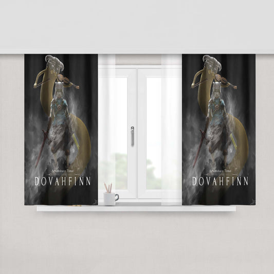 Adventure Time Doodle Fabric Window Curtains